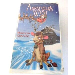 Annabelle's Wish Clamshell Box VHS 1997 Kids Christmas Movie Randy Travis TESTED